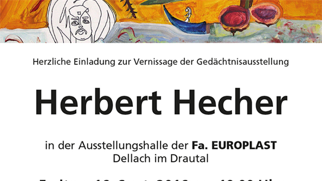 Einladung Gedächtnisausstellung Herbert Hecher