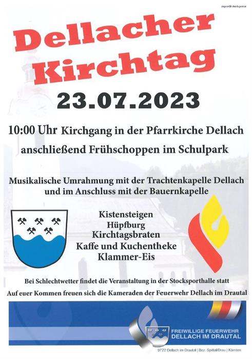 Dellacher Kirchtag Plakat